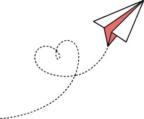 A simple black dashed line drawing of a heart shape on a white background