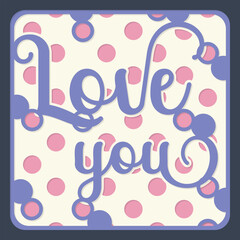 Love you layered papercut. Paper cut out design. Shadow box style.