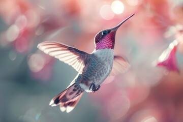 Obraz premium Graceful hummingbird in flight