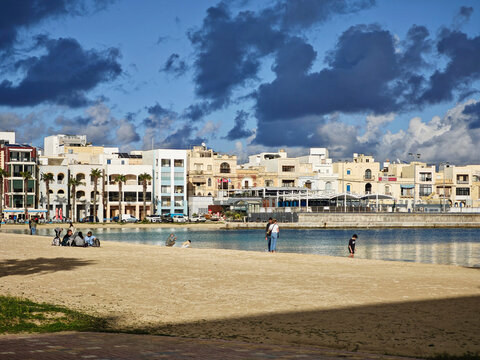 Pretty Bay beach (Il-Bajja s-Sabiha), Birzebbuga, Republic of Malta, Europe