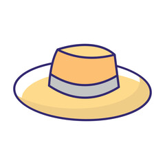 Beach Hat Vector icon which can easily modify or edit