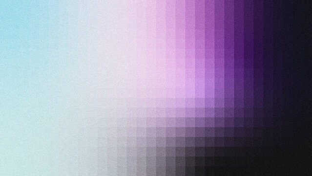 A modern abstract background featuring a smooth color gradient from soft cyan to deep violet, overlaid with a subtle grid pattern and a fine grainy texture.