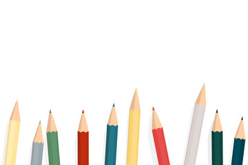 Back to School Concept with Colorful Pencils