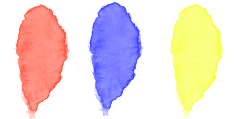 Vibrant primary colors red blue yellow abstract shapes on black modern art digital forms glowing texture visual spectrum