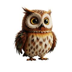 Fototapeta premium Cute Cartoon Owl Illustration