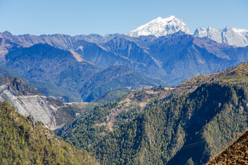 The Dhaulagiri Mountain Range Rises