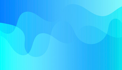 Blue Cyan Abstract Wave Gradient Background With Soft Flowing Shapes