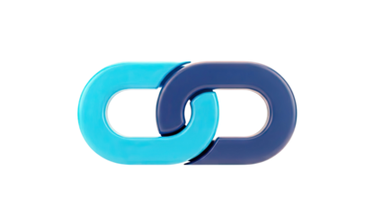 Interlocking Blue Chain Links