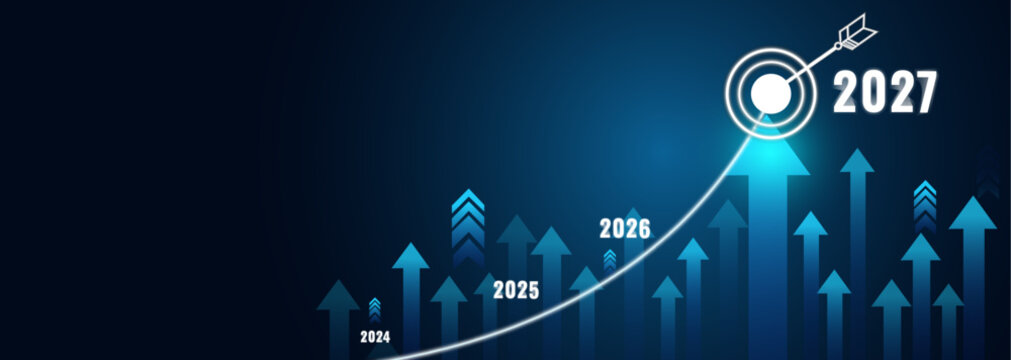 Investment Goal for 2027  Growth Chart Timeline 2024, 2025, 2026