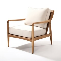 Fototapeta premium Modern elegant wooden armchair furniture.