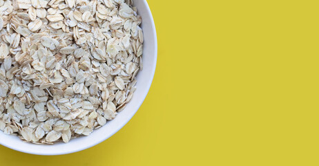 Oat flakes cereal for breakfast