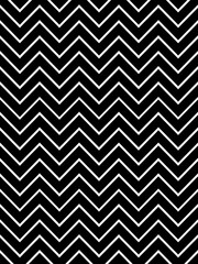 Seamless black and white zigzag chevron pattern with clean geometric lines, suitable for backgrounds, textiles, packaging, wallpapers and modern graphic design.