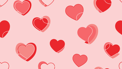 seamless background with hearts