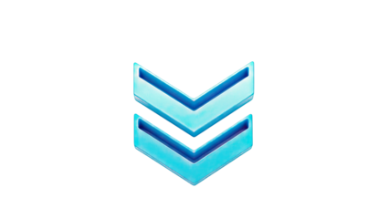 Two Blue Chevron Symbols
