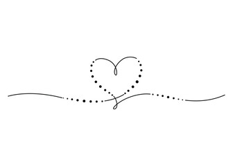Fototapeta premium Valentine’s Day Hearts & Love Symbols One Line Art | Continuous Single Line Heart Drawings, Minimal Romantic Clipart