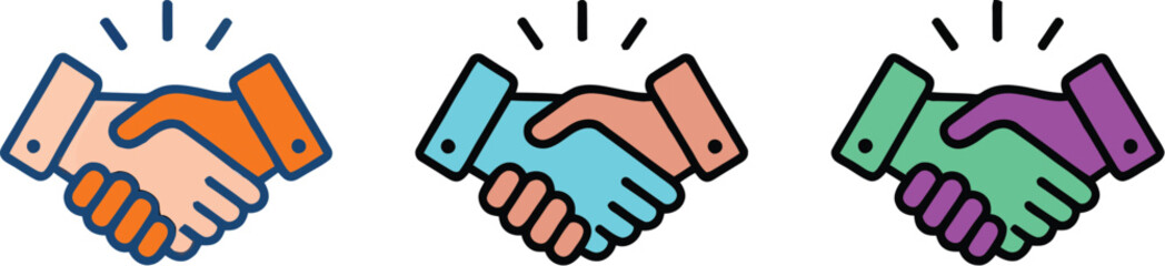 Handshake vector illustration for business agreement concept