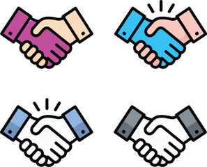 Handshake vector illustration for business agreement concept