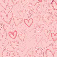 Love heart pattern valentine day background
