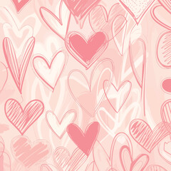 Love heart pattern seamless background