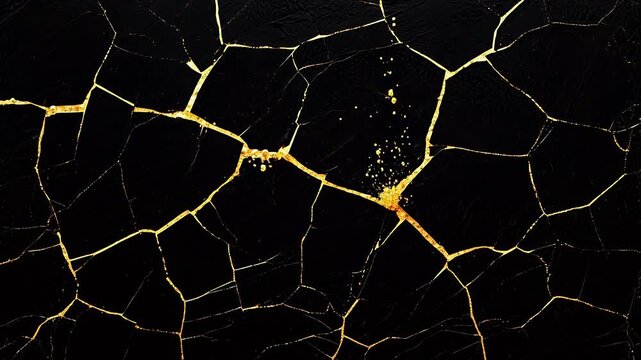 GoldenCracksonBlackBackground