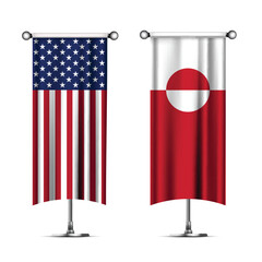 Illustration Vector Featuring USA and Greenland Identity