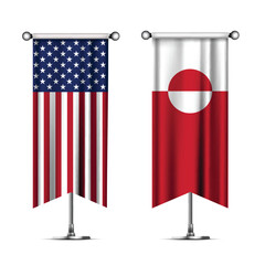 Illustration Vector Featuring USA and Greenland Identity