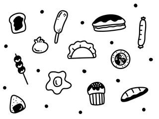 Doodle Food Fun Pattern