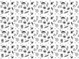 Doodle Food Fun Pattern