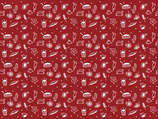 Doodle Food Fun Pattern