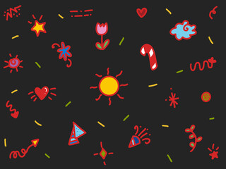 Doodle Food Fun Pattern