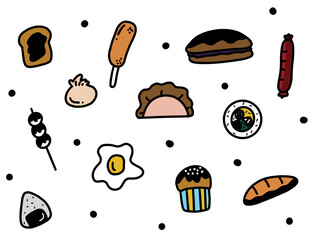 Doodle Food Fun Pattern
