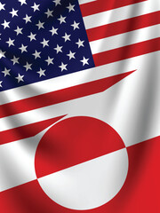 Illustration Vector Featuring USA and Greenland Identity