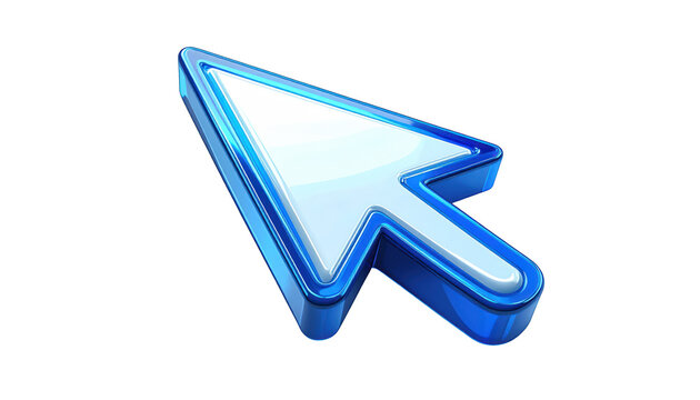 A large blue and white arrow cursor pointing to the upper right direction on a transparent background like J (764).png