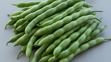 green beans on a plate image