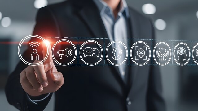 Business Network Connection | Digital Technology Communication Interface | communication - Powered by Adobe