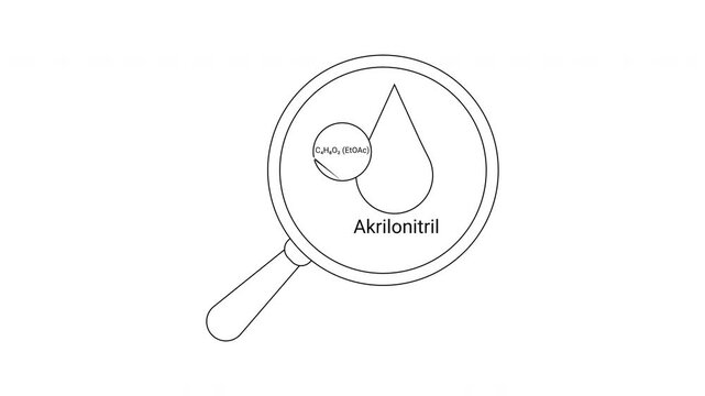 Acrylonitrile Chemical Compound Magnified - Detailed Analysis and Properties.