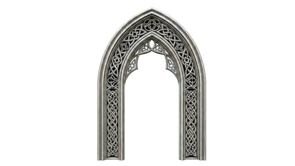 Ornate Gothic Archway with Celtic Knot Carvings