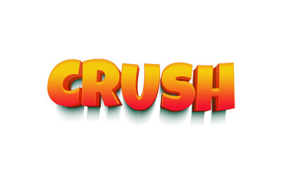 Crush transparent 3d text style effect