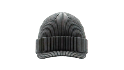 Black Ribbed Knit Beanie