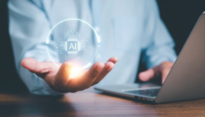 concept of artificial intelligence. Analytic, automation, machine learning and an autonomous brain. Big data management, computer connection information intelligence technology 