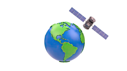 Satellite orbiting Earth