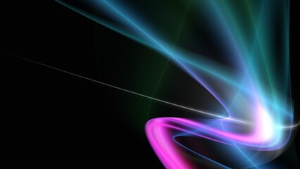 Abstract blue glowing waves of light forming a futuristic and dynamic background with flowing lines and energy