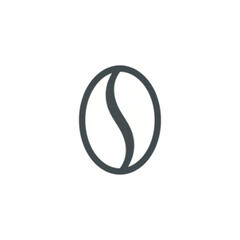 Minimalist Coffee Bean Logo Icon Design