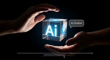 Artificial intelligence concept with ai chatbot