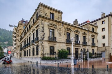Historic Goikoa Palace (Palacio) on Street Corner, San Sebastian, Spain