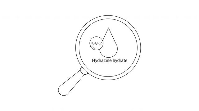 Hydrazine Hydrate Magnified - Chemical Compound Illustration and Analysis.