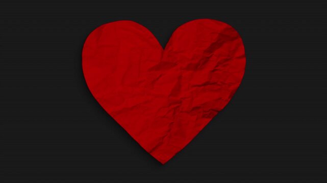 A stop motion style hand crafted love heart with alpha for easy drag and drop.
