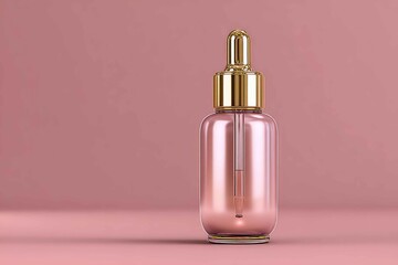 dusty pink cosmetic dropper mockup