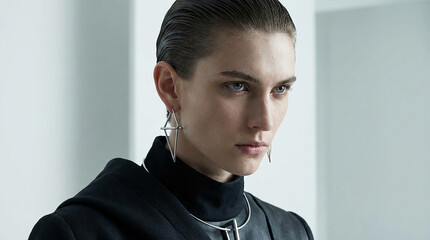 Fashion photo. High fahion model posing 