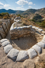 Trench. Spanish civil war, Monte Irazo position. Huesca, Aragon. Spain
